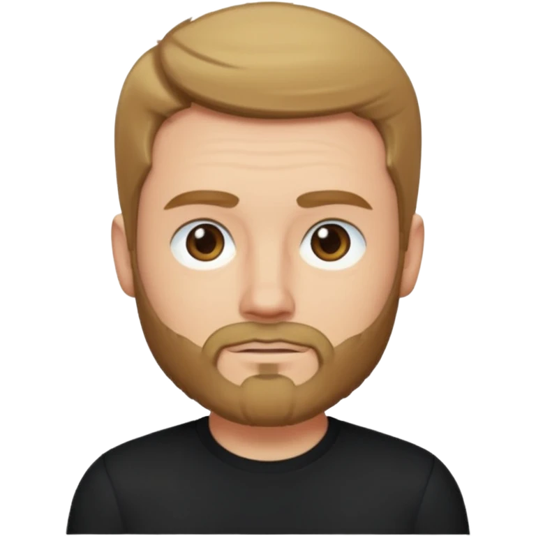 8-BitRyan with dark blonde hair and thin buzz beard, black shirt emoji