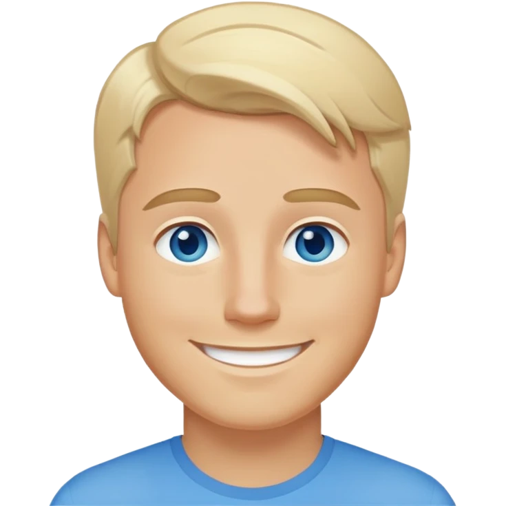 Blonde hair and blue eyes white guy sexy pose sfw emoji