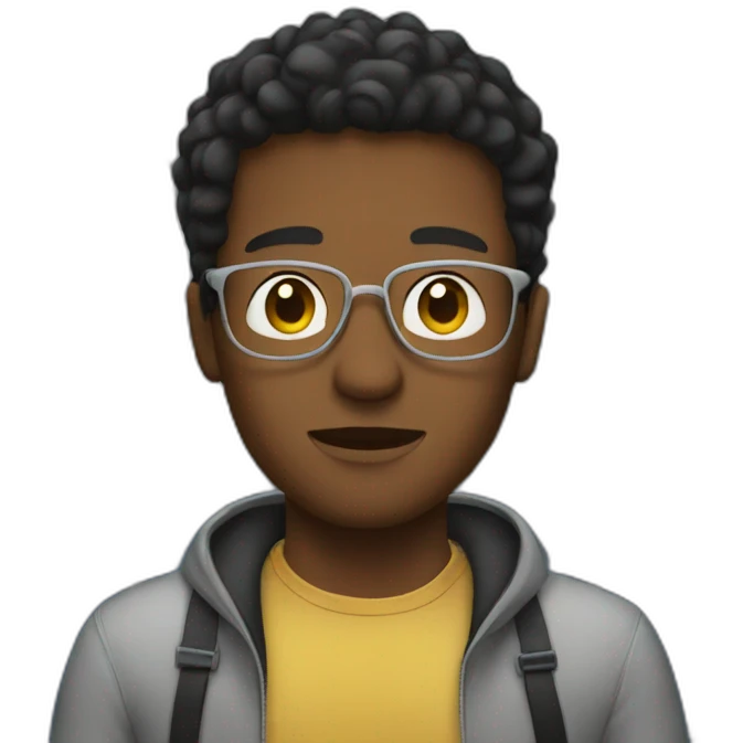 A man in a train emoji