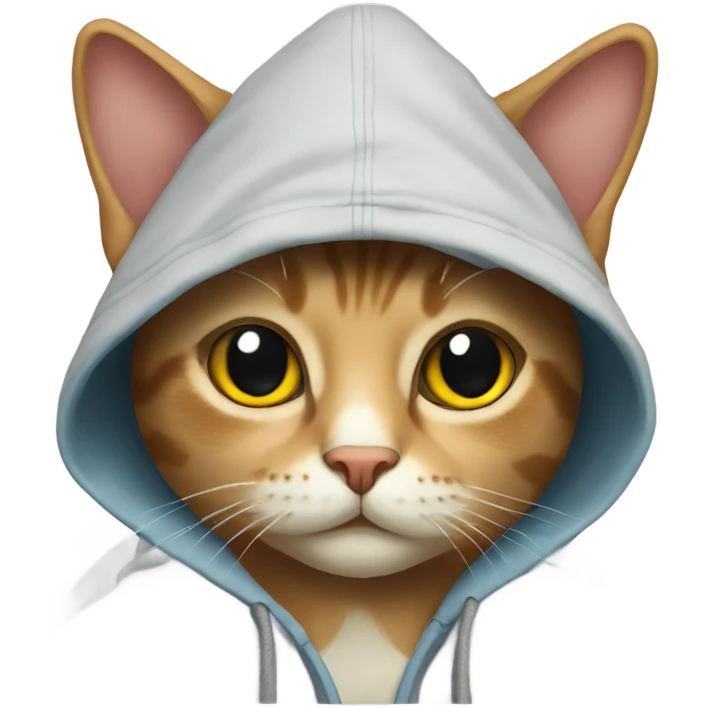 cat wearing a hoodie emoji