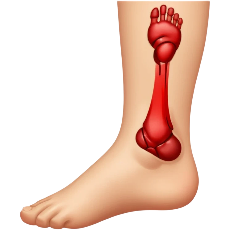 ankle injury from slippery floor emoji