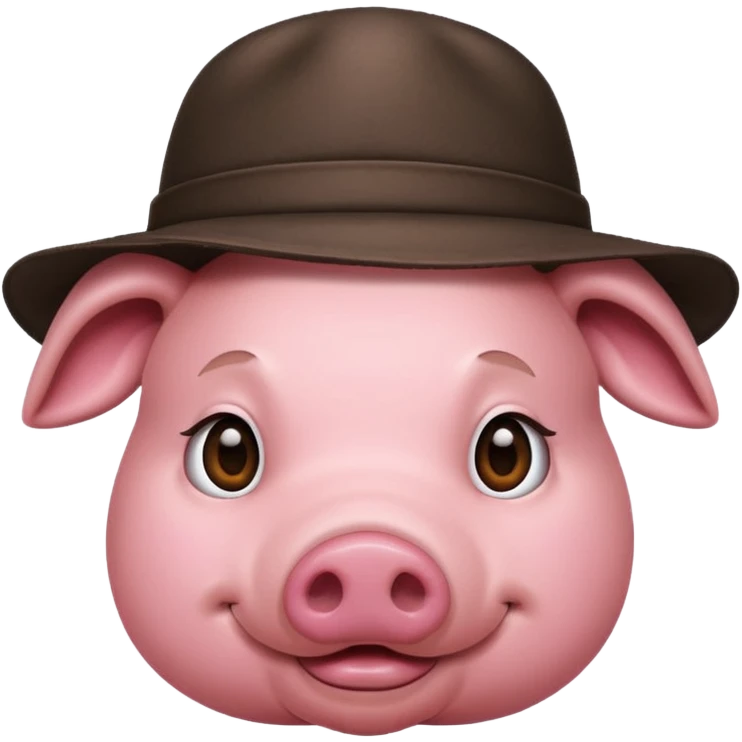 pig wear hat emoji