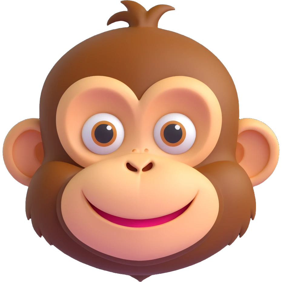 monkey with a side smirk, similar to the smirking cat emoji emoji
