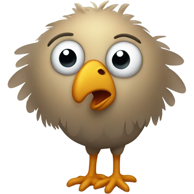 Scared chicken emoji