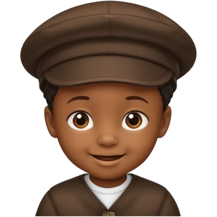 black baby with hat emoji