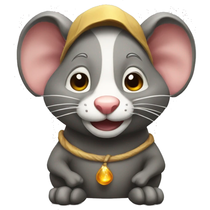 Draw a character to use for the fortune-telling service. Make the animals cute with rats for face character. emoji
