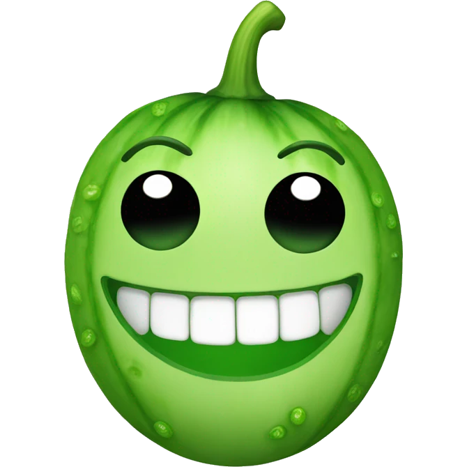 Cucumber smiley face  emoji