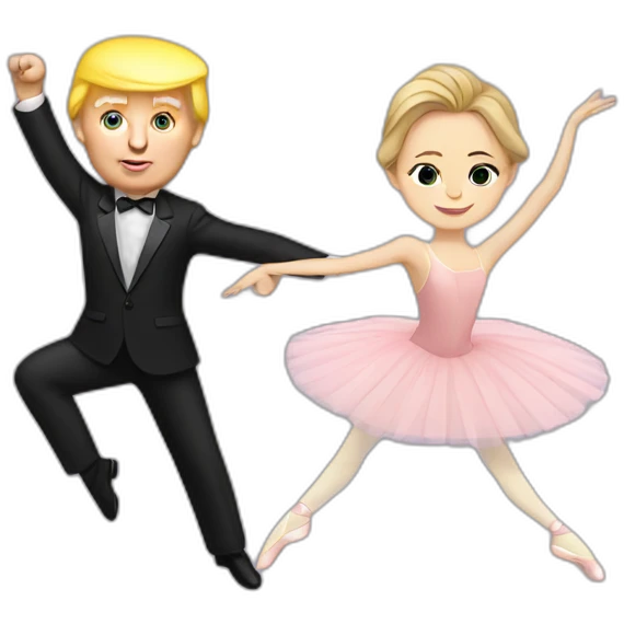 Trump and Putin as ballet dancers emoji