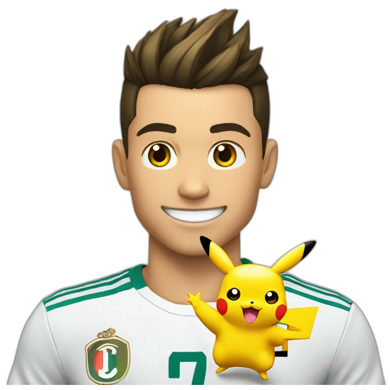 CR7 avec Pikachu  emoji