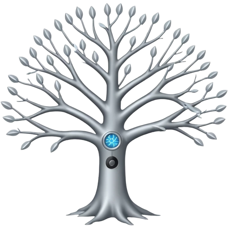 tree with eeg electrodes for branches emoji