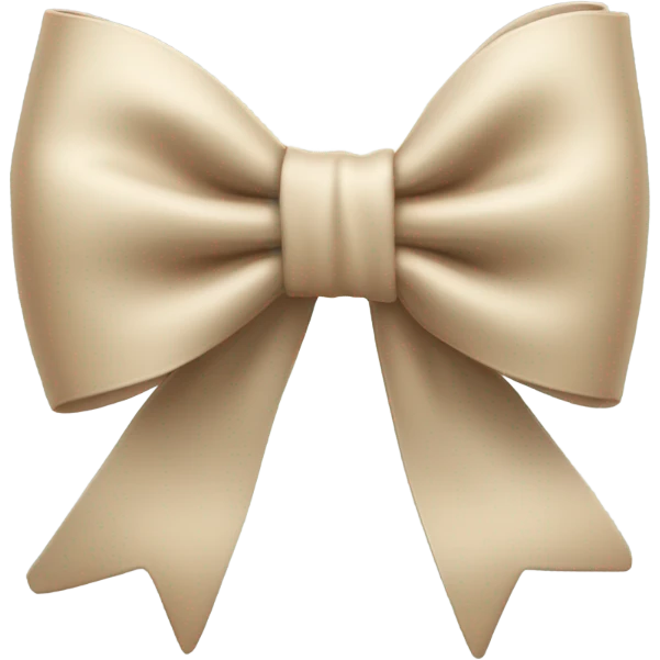 Beige bow emoji