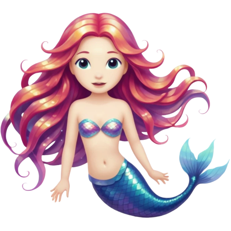Iridescent mermaid emoji