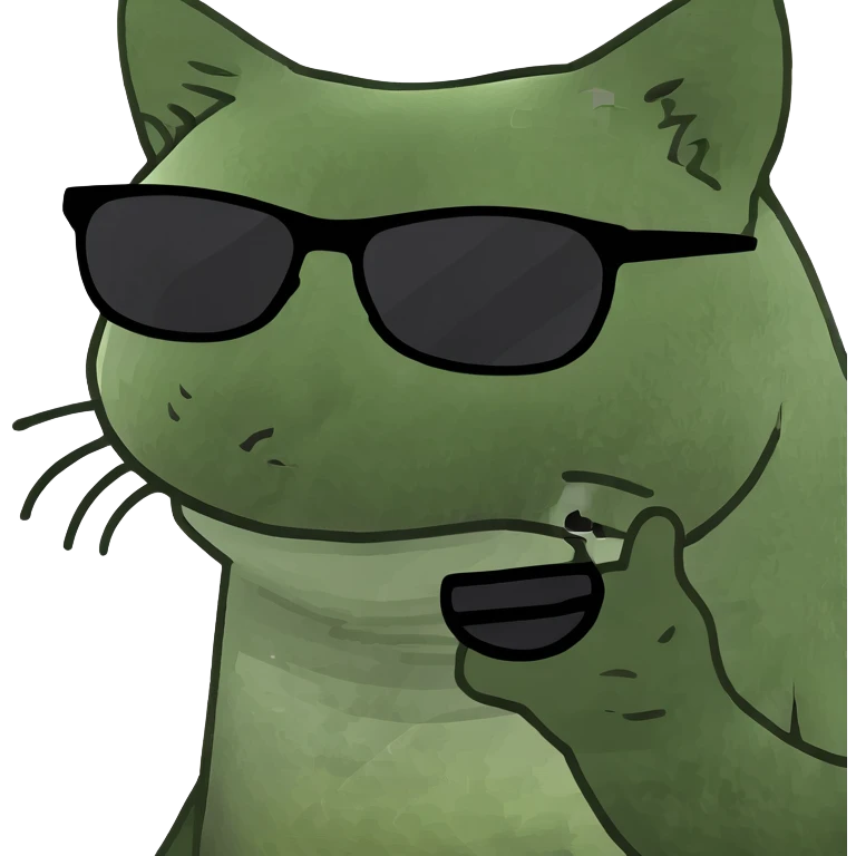Cat with sunglasses emoji