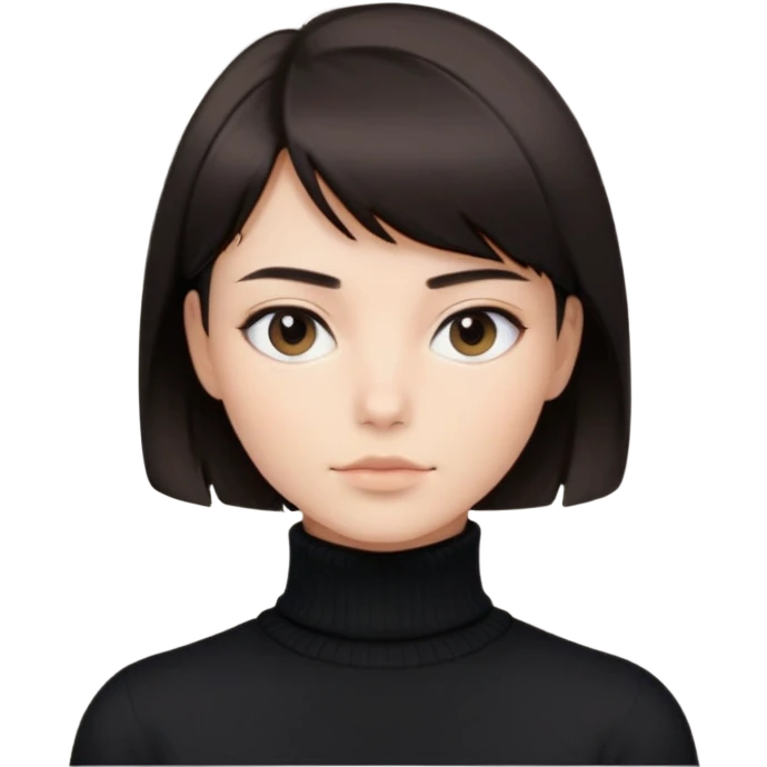The photo features a person with short, dark hair styled simply. They are dressed in a black turtleneck sweater, which provides a sleek and minimalist look. The individual's face is intentionally blurred, making it impossible to recognize any facial features or expressions. This blurriness creates a sense of anonymity and draws attention to the overall composition. The background is a plain white, which starkly contrasts with the dark tones of the clothing and hair, giving the image a clean and uncluttered aesthetic. The simplicity of the setting and the blurred face suggest an emphasis on mood or concept rather than personal identity.

Let me know if you'd like further insights or help with something creative related to this image! emoji
