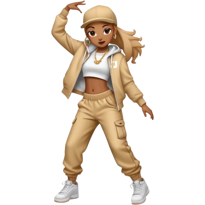 Girl dancing hip hop emoji