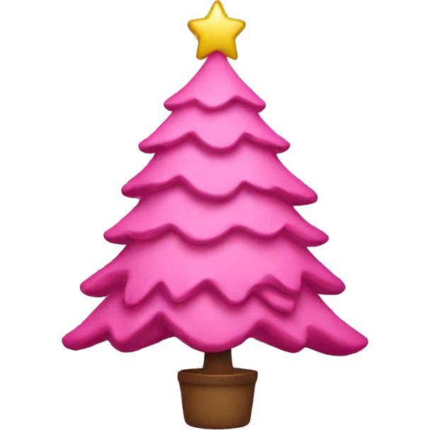 Pink Christmas tree  emoji