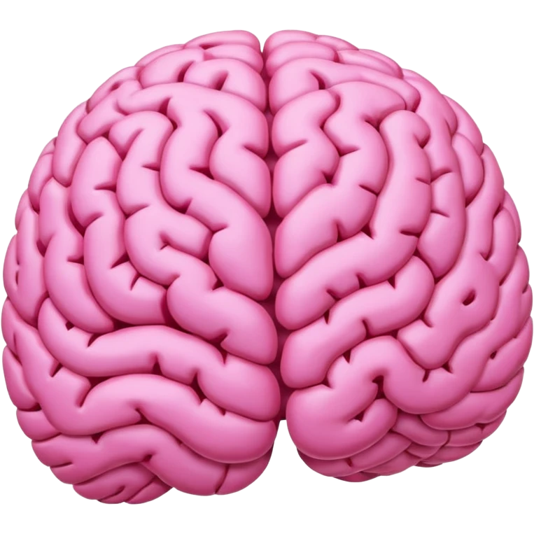 Pink sided brain emoji