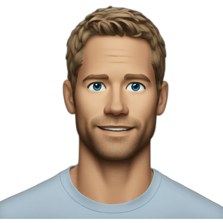 actor paul walker blue eyes with a t-shirt on emoji
