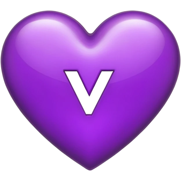 The Letter “y” inside a Purple Heart emoji