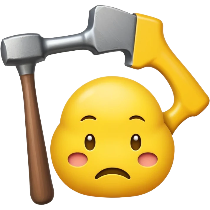 Emoji face getting bonked on the head by a hammer so that the emoji is squished and there’s a “BONK” next to the hammer emoji