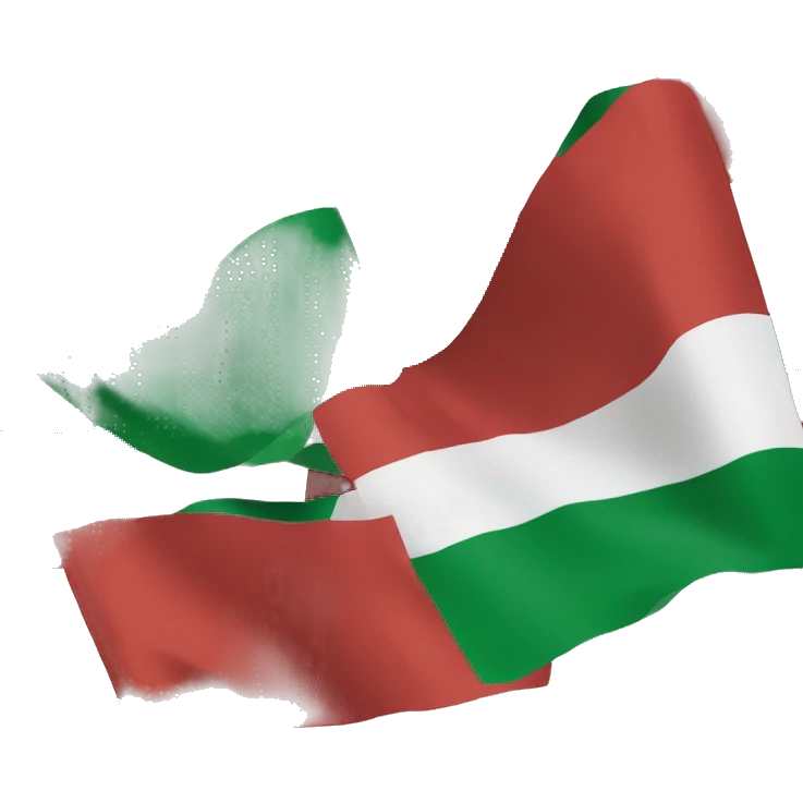 flip the hungary flag and add a lion in the middle of the flagg emoji