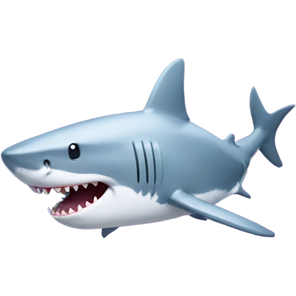 Shark wearing hello kitty ears emoji
