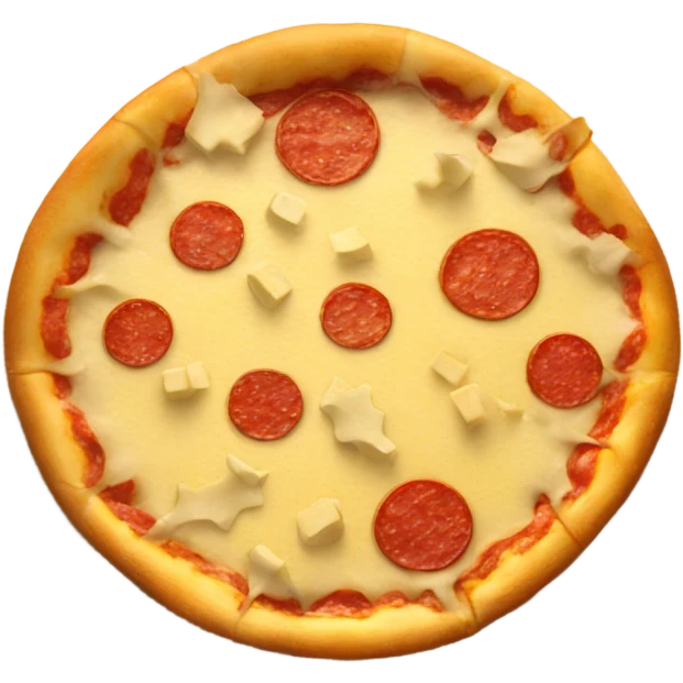 Plate of cheese pizza emoji