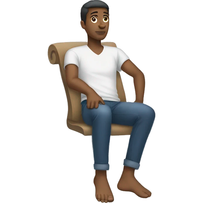 Man with feet up emoji