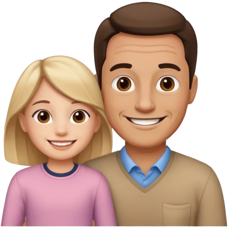 Papa y hija emoji