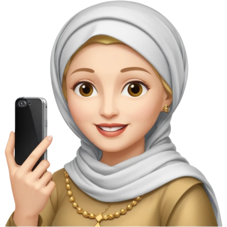 emoji della madonna che si scatta un selfie 
 emoji