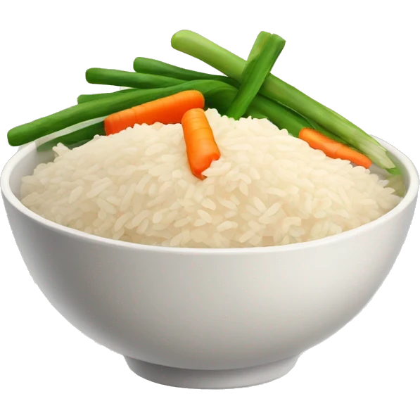 bowl of rice with vegetables emoji