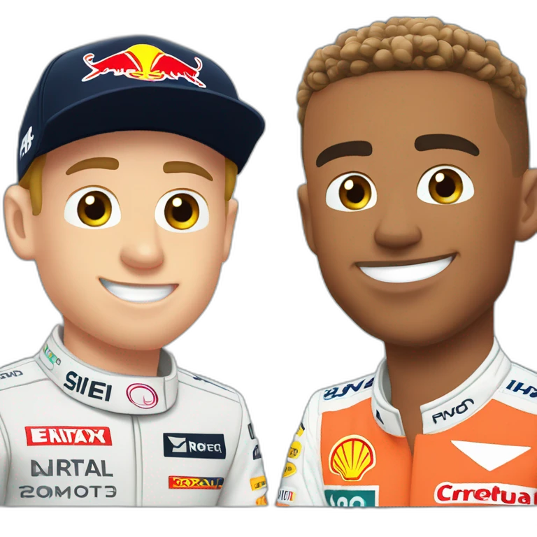 Max Verstappen et Lewis Hamilton  emoji