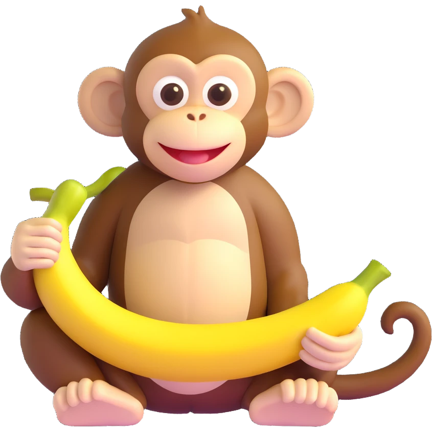 monkey eating bananas emoji