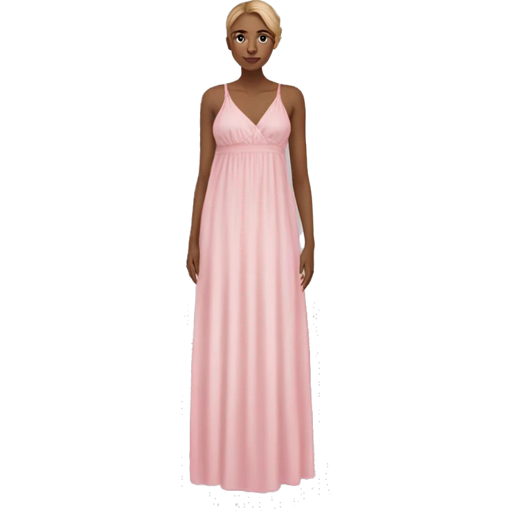 soft pink maxi dress emoji