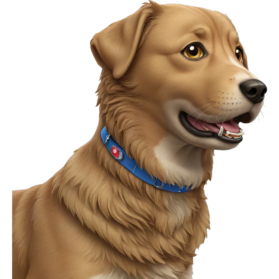 playful dog with open mouth emoji