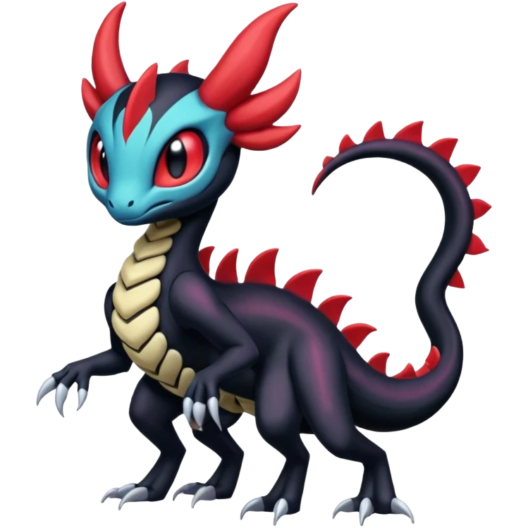 Colorful Exotic Meloetta-Salandit-Darkrai-Venom-Stitch-Fakémon-creature-hybrid emoji