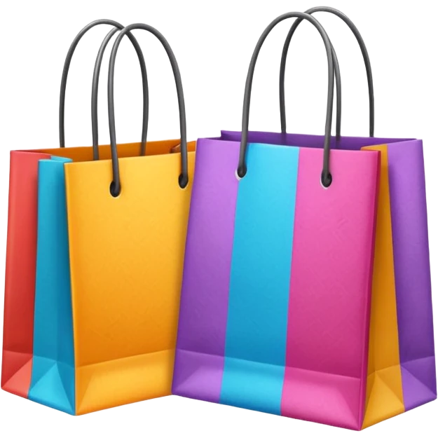 2 beautiful shopping bag with details emoji