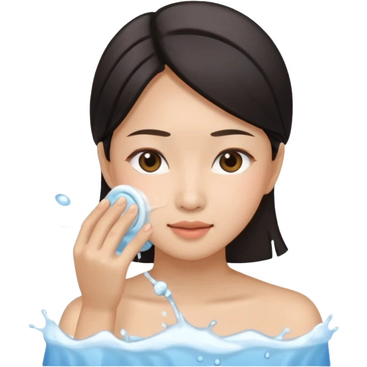 Asian Woman Washes Face emoji
