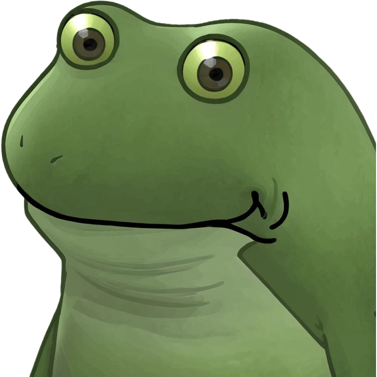 bufo avec une ellipse orbitale d'étoiles de style pixel art, dessinée avec un trait blanc aux contours noirs et rythmée par des étincelles en forme de croix de tailles variées. emoji