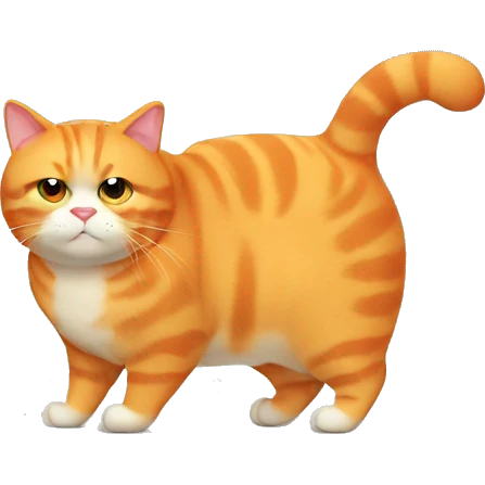 fat orange cat emoji