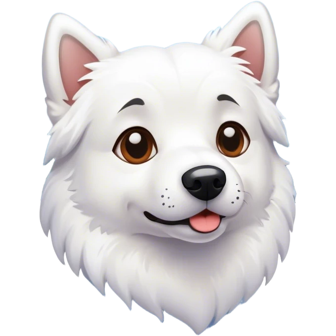 snowy dog in nature emoji
