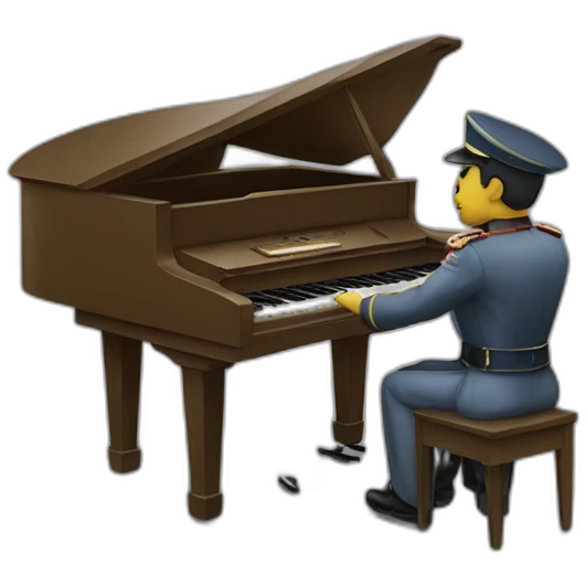 wagner soldier plays piano emoji