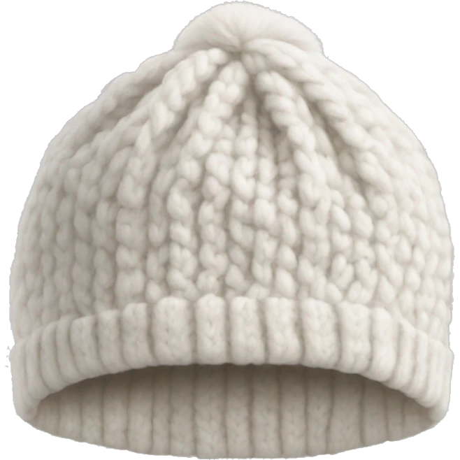 white knitted wool cap piece of clothing emoji