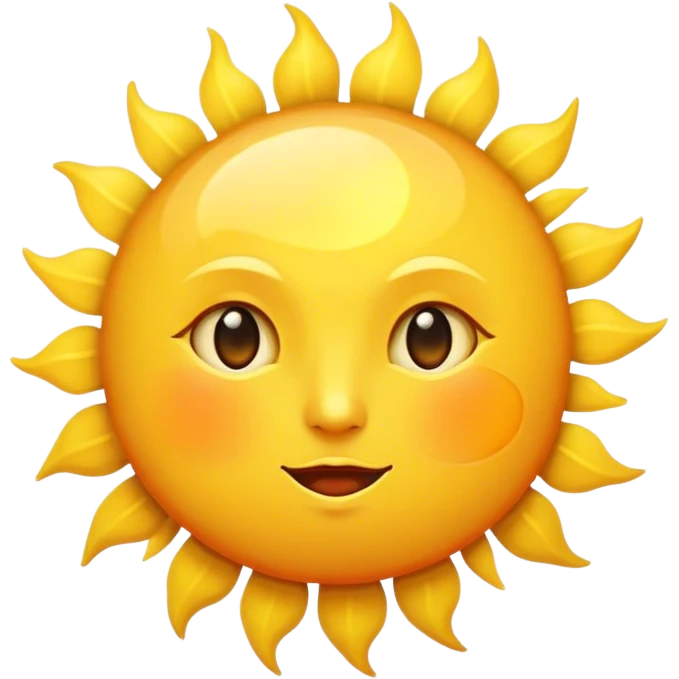 big sun with small tiny yellow moon beside it emoji