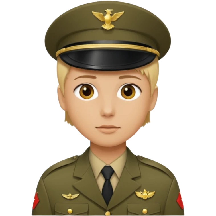 a soldier with short blonde hair emoji