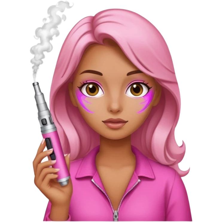 girl with vape emoji