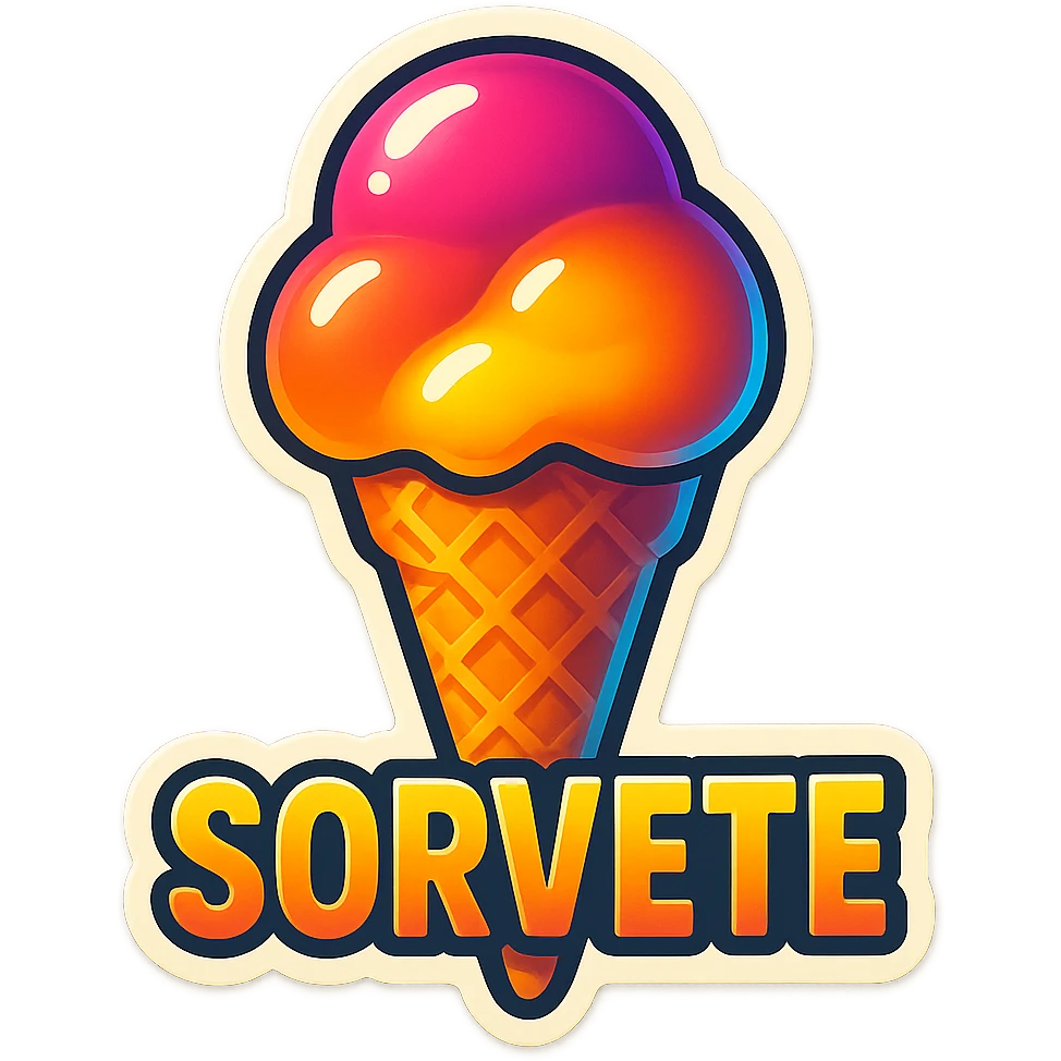 sorvete ice cream retro sticker emoji