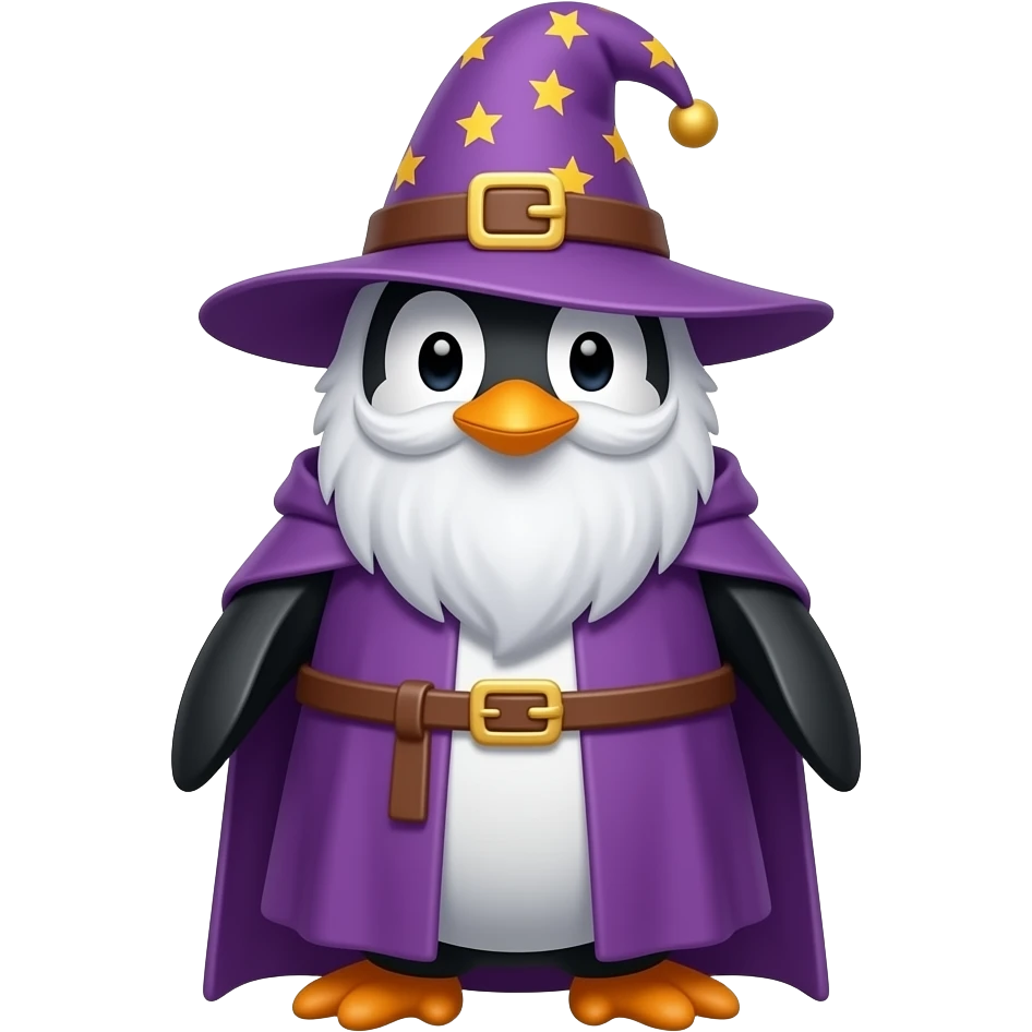 Penguin Wizard emoji