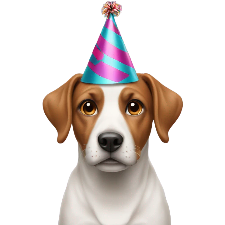 Dog with party hat emoji