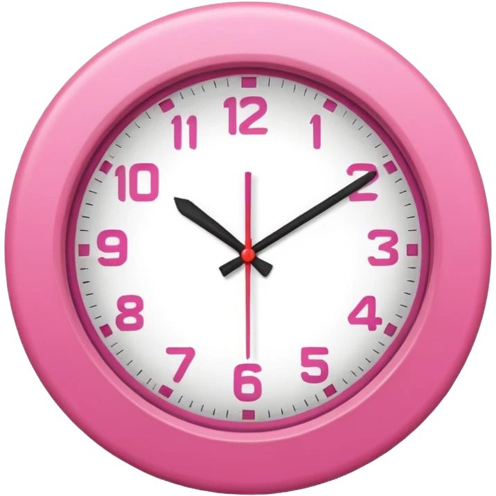 Pink clock  emoji